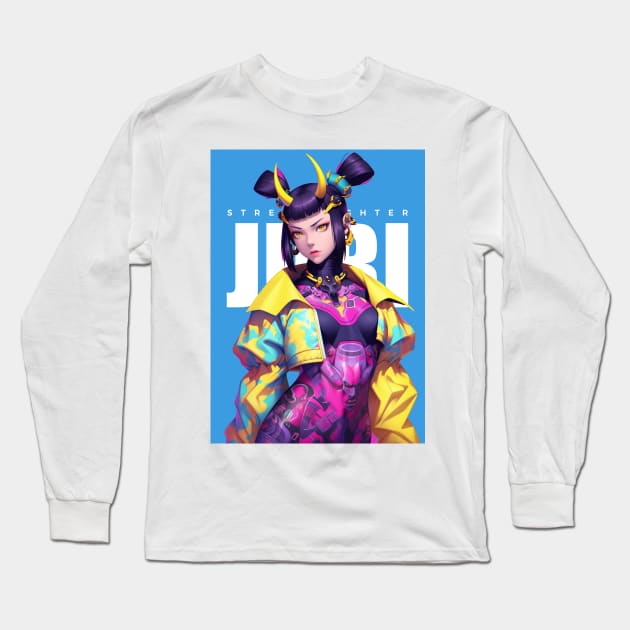 HORNY JURI HAN STREET FIGHTER | Badass Video Gamer Girl | PROUD OTAKU Long Sleeve T-Shirt by PROUD OTAKU